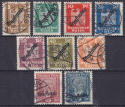 1924  Dienstmarken: Freimarken mit Aufdruck