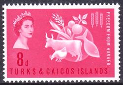 Turks & Caicos Inseln 1963  Kampf gegen den Hunger