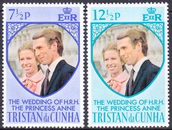Tristan da Cunha 1973  Hochzeit von Prinzessin Anne und Mark Phillips