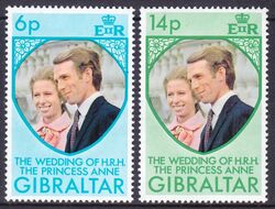 1973  Hochzeit von Prinzessin Anne und Mark Phillips