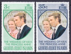 Gilbert-Inseln 1973  Hochzeit von Prinzessin Anne und Mark Phillips