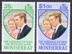Montserrat 1973  Hochzeit von Prinzessin Anne und Mark Phillips