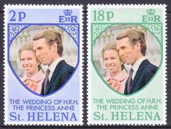 St. Helena 1973  Hochzeit von Prinzessin Anne und Mark Phillips