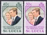 St. Lucia 1973  Hochzeit von Prinzessin Anne und Mark...