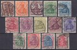1920  Freimarken: Germania in Farbänderungen