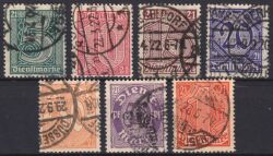1920  Dienstmarken für Preußen mit Ablösungsziffer "21"