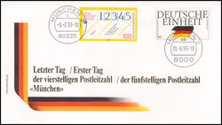 1993  Einfhrung der neuen Postleitzahlen - Bayern