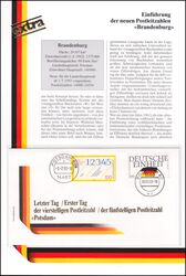 1993  Einfhrung der neuen Postleitzahlen - Brandenburg