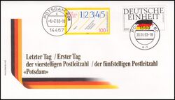 1993  Einfhrung der neuen Postleitzahlen - Brandenburg