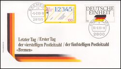 1993  Einfhrung der neuen Postleitzahlen - Bremen
