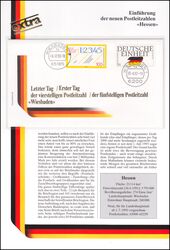 1993  Einfhrung der neuen Postleitzahlen - Hessen