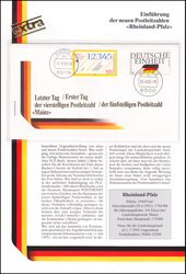 1993  Einfhrung der neuen Postleitzahlen - Rheinland-Pfalz