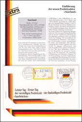 1993  Einfhrung der neuen Postleitzahlen - Saarland