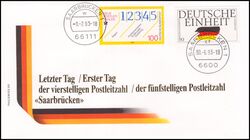 1993  Einfhrung der neuen Postleitzahlen - Saarland
