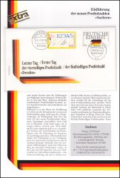 1993  Einführung der neuen Postleitzahlen - Sachsen