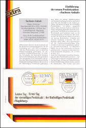 1993  Einführung der neuen Postleitzahlen - Sachsen-Anhalt