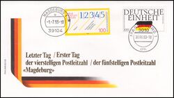 1993  Einfhrung der neuen Postleitzahlen - Sachsen-Anhalt