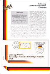 1993  Einfhrung der neuen Postleitzahlen - Thringen