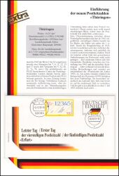 1993  Einführung der neuen Postleitzahlen - Thüringen