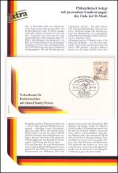 2001  Verkaufsende für Briefmarken in DM-Währung