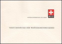 Sammlung von Probedrucken der schweizer PTT
