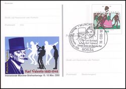2000  Sonderpostkarte - Karl Valentin