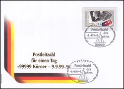 1999  Postleitzahl 99999 fr einen Tag