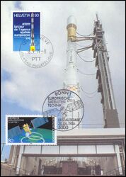 1986  Maximumkarte - Europische Satellitentechnik