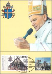 1987  Maximumkarte - Besuch von Papst Johannes Paul II.