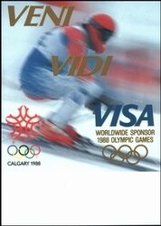 1988  Olympische Winterspiele in Calgary - Offizielle Grukarte