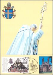 1987  Maximumkarte - Besuch von Papst Johannes Paul II.