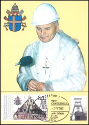 1987  Maximumkarte - Besuch von Papst Johannes Paul II.