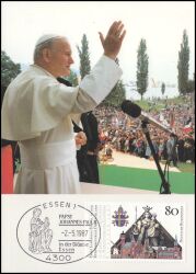 1987  Maximumkarte - Besuch von Papst Johannes Paul II.