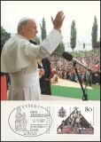1987  Maximumkarte - Besuch von Papst Johannes Paul II.