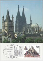 1987  Maximumkarte - Besuch von Papst Johannes Paul II.