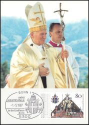 1987  Maximumkarte - Besuch von Papst Johannes Paul II.