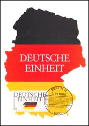 1990  Maximumkarte - Deutsche Einheit