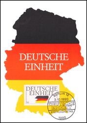 1990  Maximumkarte - Deutsche Einheit
