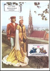 1975  Maximumkarte - Landshuter Fürstenhochzeit
