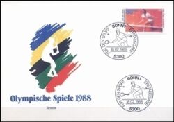 1988  FDC zu den Olympischen Spielen 1988 - Tennis