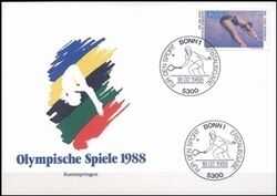 1988  Ersttagsbrief zu den Olympischen Spielen 1988