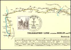 1983  Maximumkarte - Telegrafenlinie