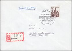1964  R-Brief mit EF - Deutsche Bauwerke