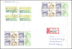 1993  Mischfrankatur auf R-Brief
