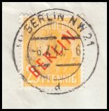 1949  Freimarke mit rotem Aufdruck Berlin