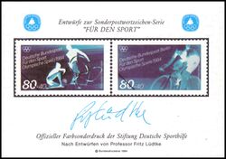 1984  Deutsche Sporthilfe - Sondermarken-Entwurf