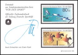 1986  Deutsche Sporthilfe - Sondermarken-Entwurf