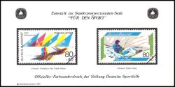 1987  Deutsche Sporthilfe - Sondermarken-Entwurf