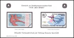 1988  Deutsche Sporthilfe - Sondermarken-Entwurf