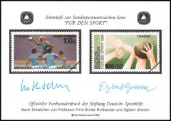 1990  Deutsche Sporthilfe - Sondermarken-Entwurf